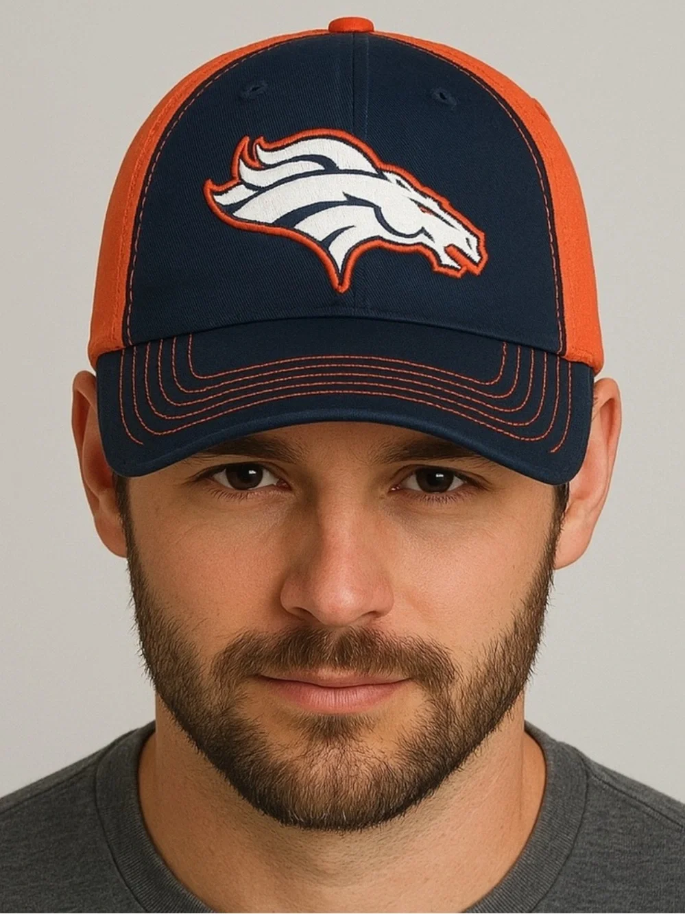 Denver Broncos ’47 Brand Adjustable Strapback Hat Navy Orange NFL OSFM